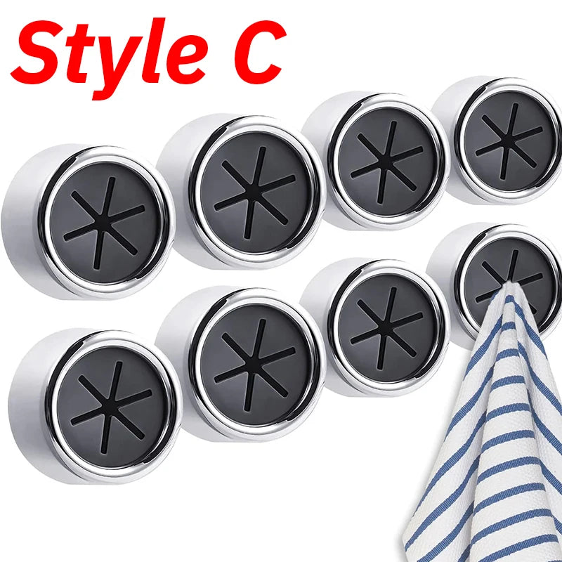 8/1Pcs Selbstklebende Handtuch Stecker Halter Wand Badezimmer Organisatoren Handtuch Haken Lagerung Rack Küche Lumpen Geschirrtuch clips