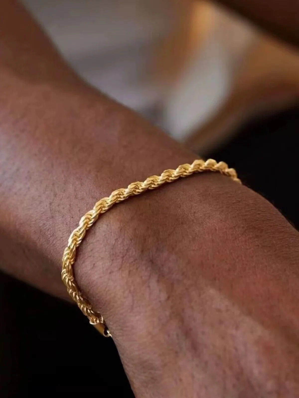 Vintage Edelstahl Twists Kette Armband