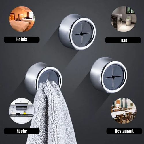 3er-Set Geschirrtuch-, Handtuch-, Handschuhhalter – Ohne Bohren, selbstklebend & platzsparend